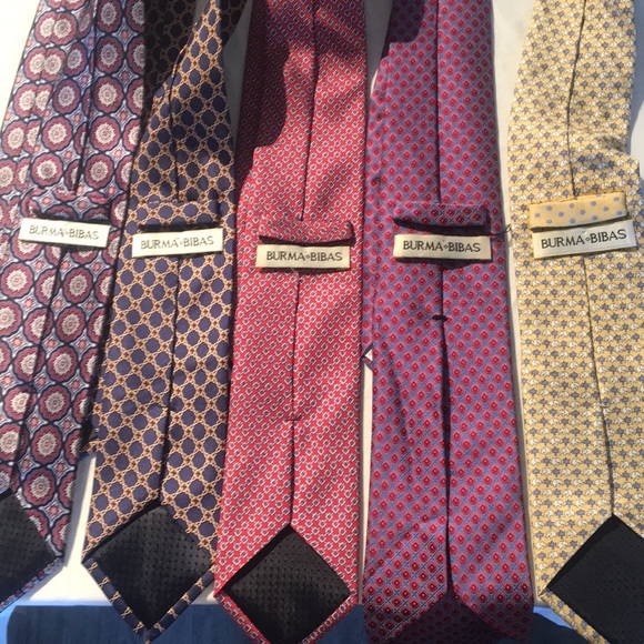 5 100% Silk Burma o Bibas Ties - Picture 2 of 3